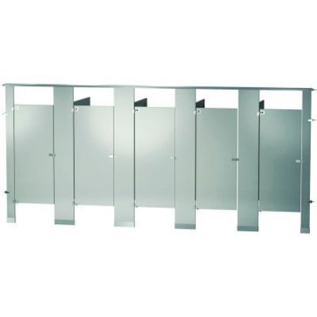 BRADLEY Bradley Powder Coated Steel 180" Wide Complete 5 Between Wall Compartments, Warm Gray - BW53660-WGR BW53660-WGR